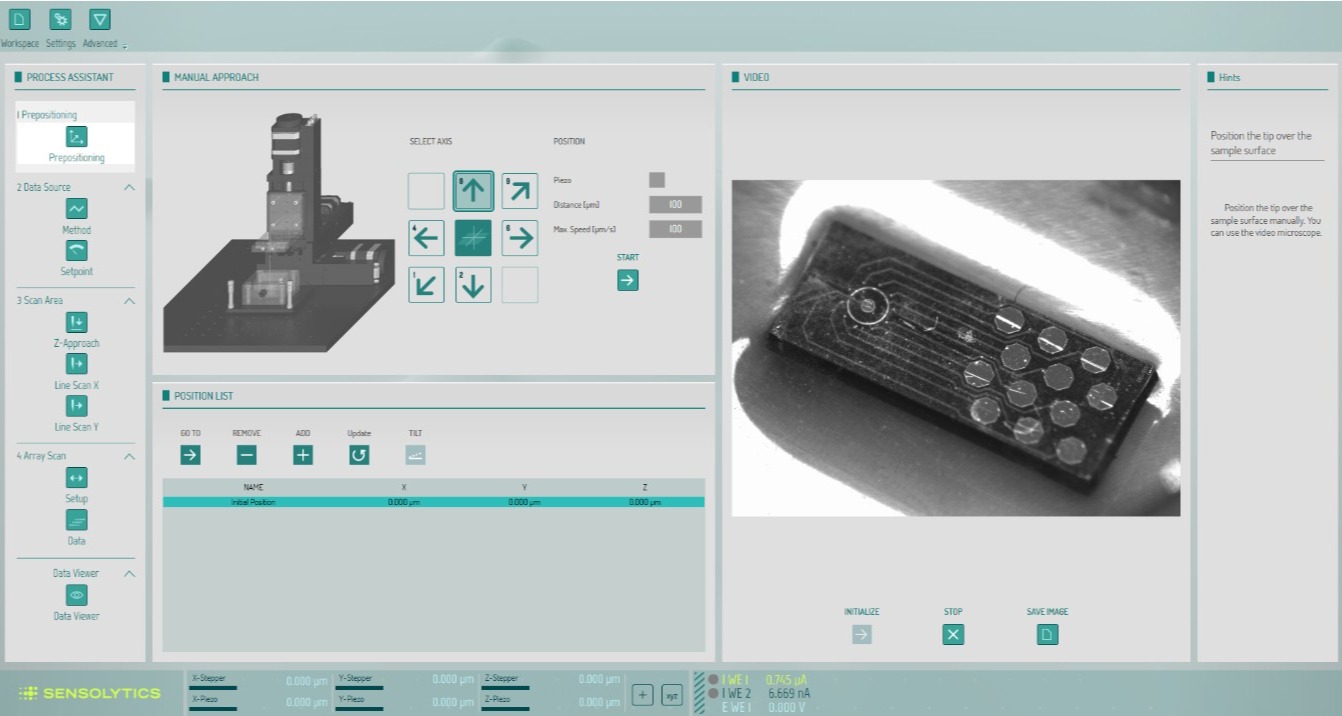 Sensolytics SECM control software